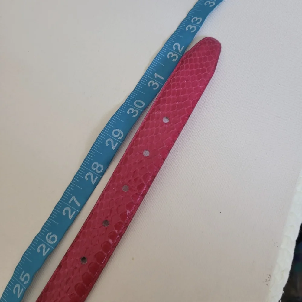 Vintage Hot Pink Snakeskin Ladies Belt Sz S